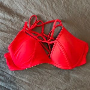 Red/pink bikini top